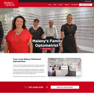 Maleny Optical optometrists - websites for optometrists